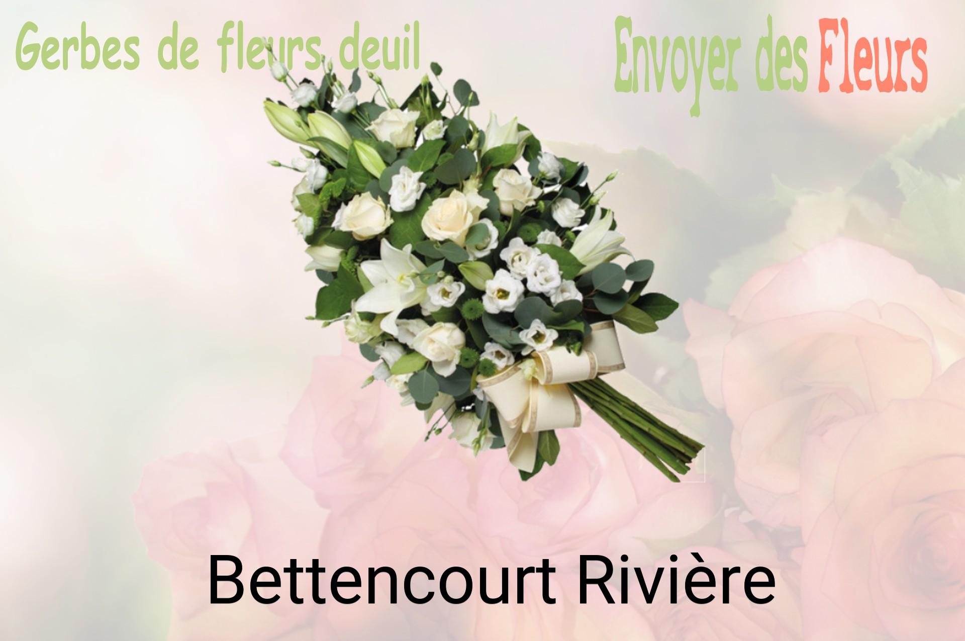 Gerbe de fleurs de deuil livrée à Bettencourt-Rivière